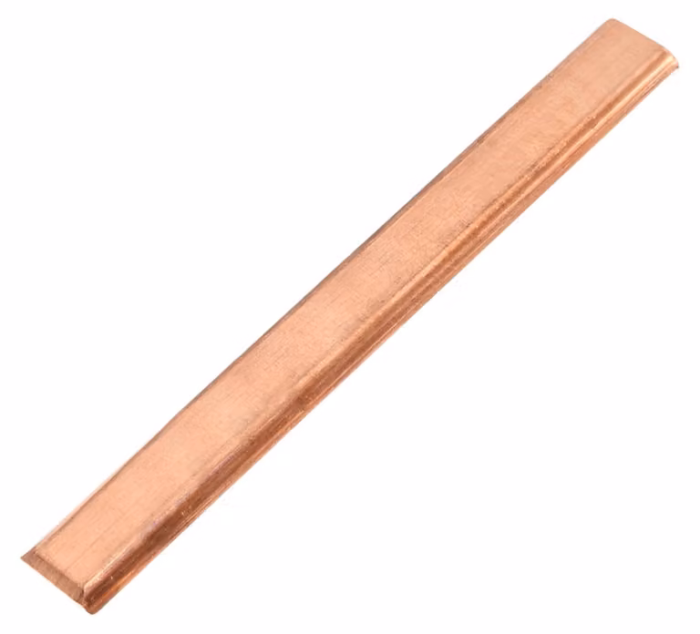 Striscia di rame piatta, dimensioni 203x25x6 mm, 1 pezzo, per sistemi di messa a terra e applicazioni architettoniche
