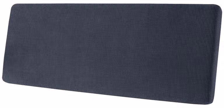 Copertura elastica a quadri scozzesi, color grigio scuro, per chaise longue
