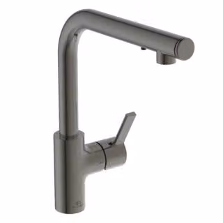 Rubinetto da cucina GUSTO uscita 232 mm bocca a L con sapone grigio magnetico grigio magnetico