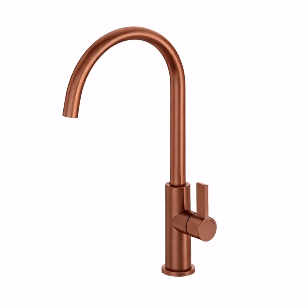 Rubinetto per cucina SINED modello LEVANTE in acciaio inox 316L colore oro rosa con finitura satinata e design moderno – 2