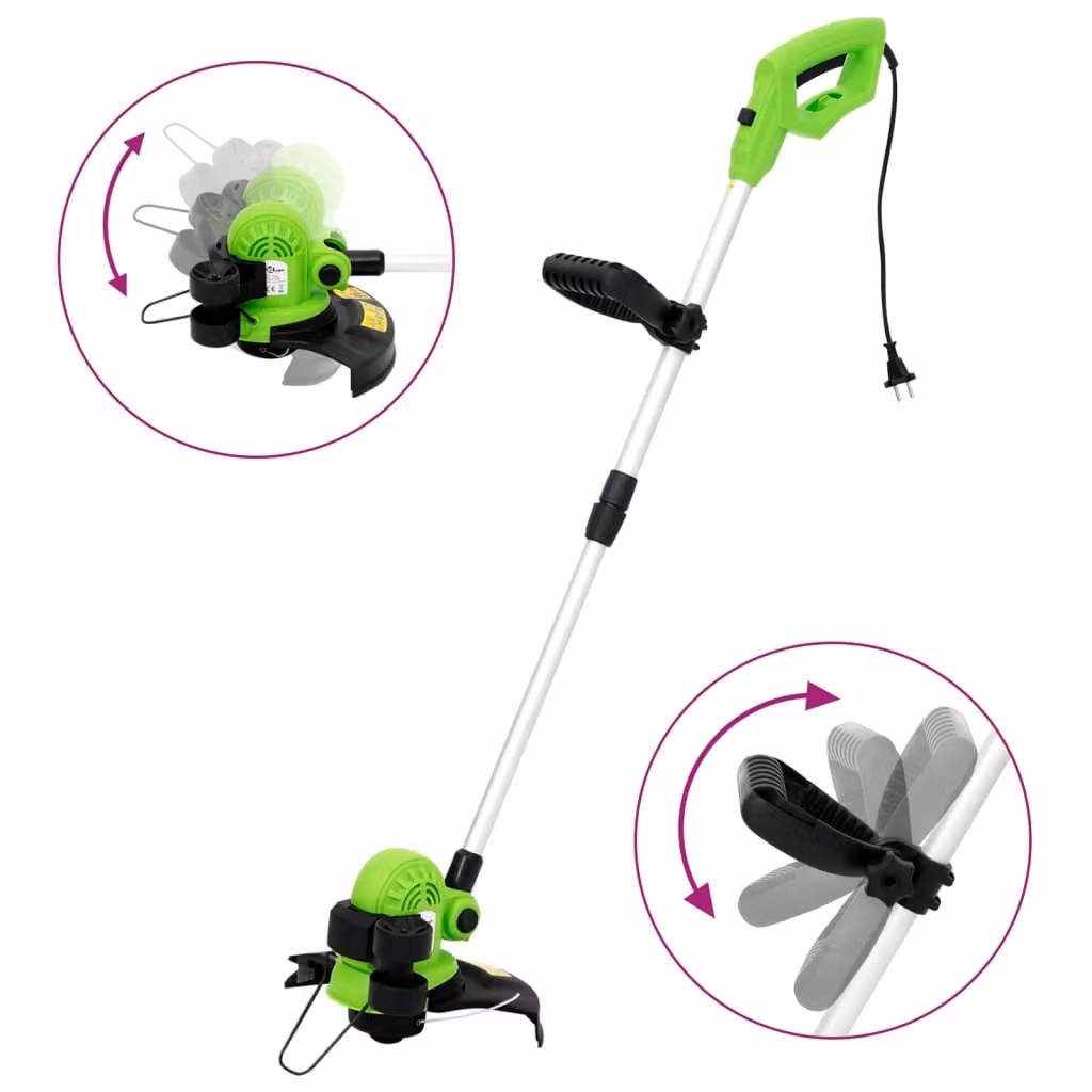 vidaXL Tagliabordi elettrico con manico telescopico 29 cm 550 W