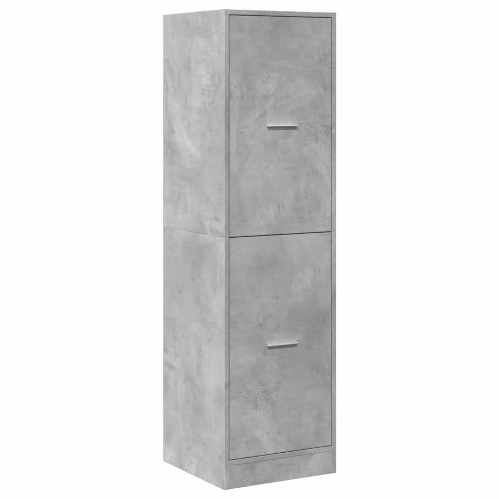 Mobiletto da farmacia in stile industrial con ante e cassetti, HELLOSHOP26, grigio cemento, L 40 cm x P 41 cm x H 144,5 cm – 2