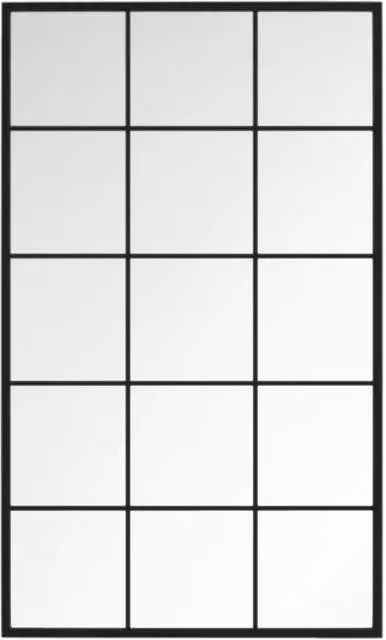 Specchio a Parete-Specchio decorativo Nero 100x60 cm in Metallo