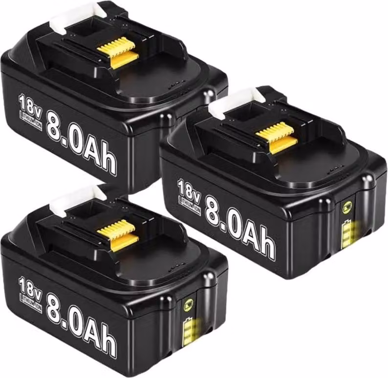 Batteria di ricambio, capacità 8000mAh, compatibilità 18V, 3 pezzi 8.0Ah