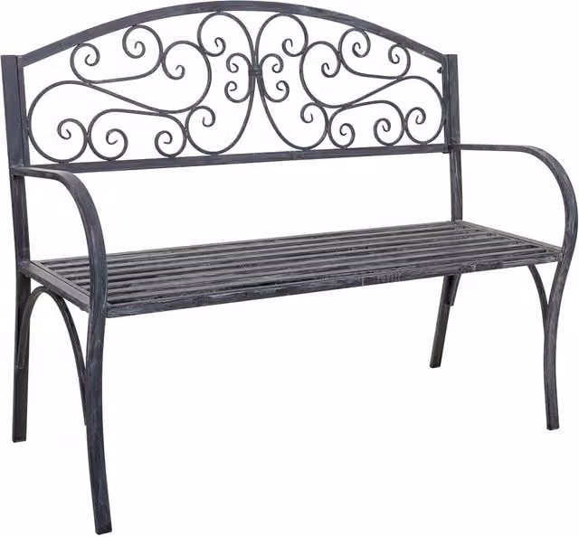 Sgabello in metallo grigio 123x53x91h