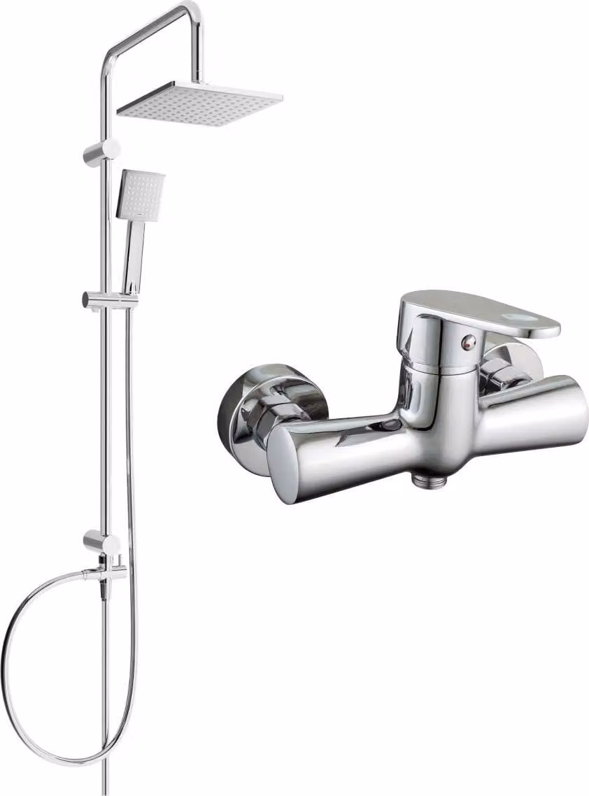 Mexen Tord set doccia esterno con soffione e miscelatore doccia Kama, cromo - 72540200-00