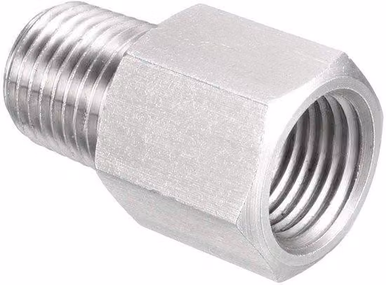 Adattatore per presa RVS: raccordo maschio 1/4 NPT a testa femmina 1/4 G