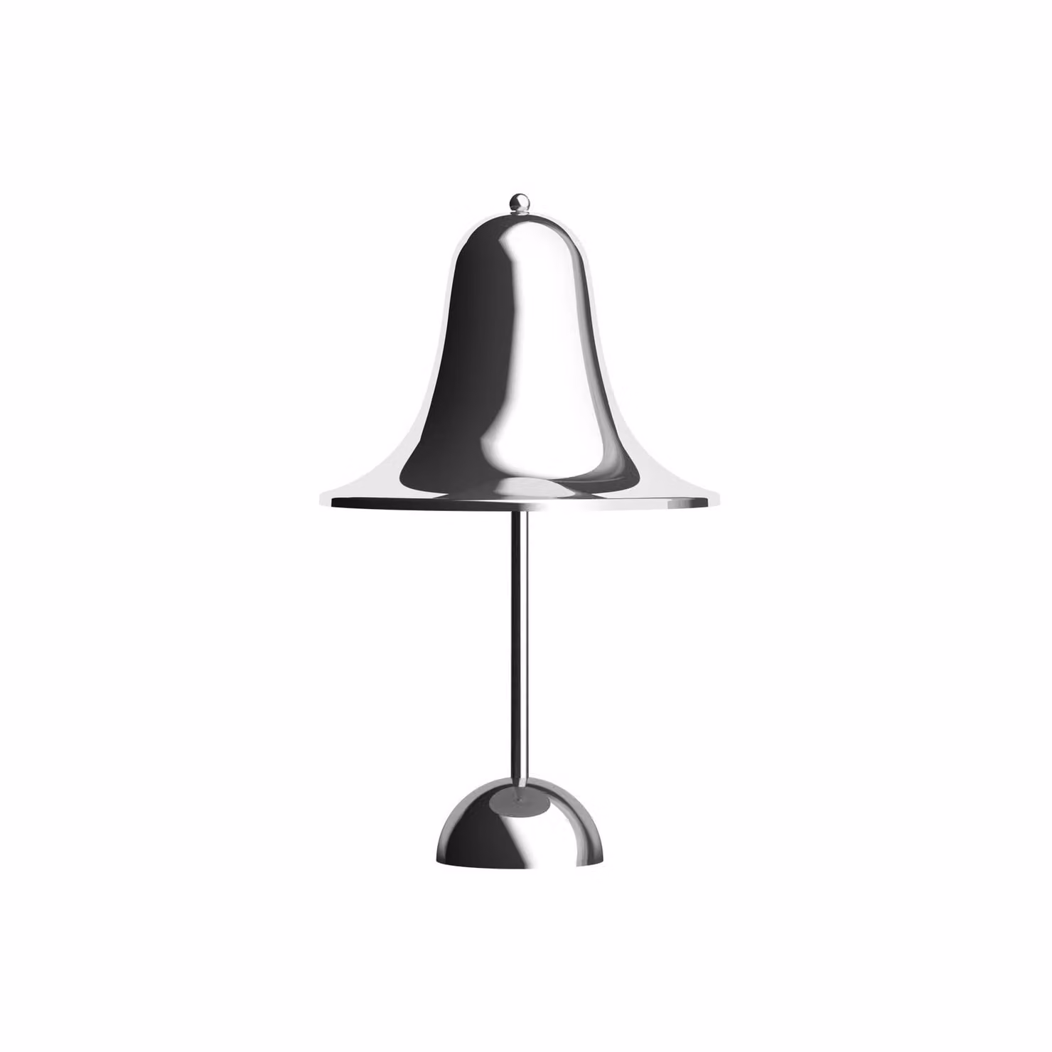 Verpan Lampada da tavolo Pantop, dimmerabile, Cromo / Argento, Soggiorno / Sala da pranzo, Metallo, Design, Lampada da tavolo