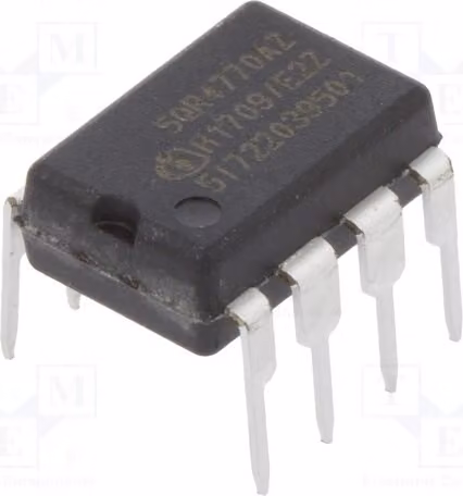 1x 0,14A, 20kHz, PG-DIP-7, circuito PWM con 1 canale, convertitore flyback ICE5QR4770AZXKLA1, regolatore di tensione - P