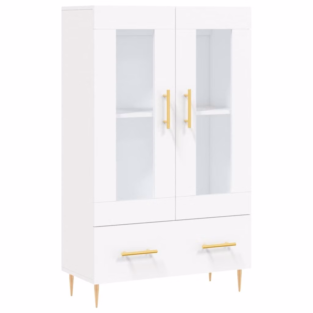 Credenza Bianca 69,5x31x115 cm in Legno Multistrato