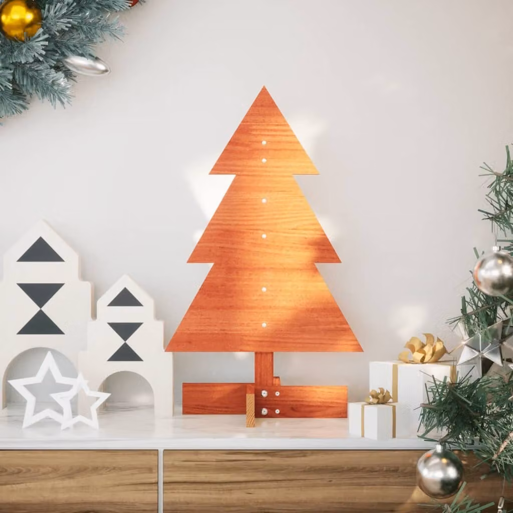 Maison Exclusive - Albero di Natale da decorare Marrone cera 60 cm Legno massello di pino