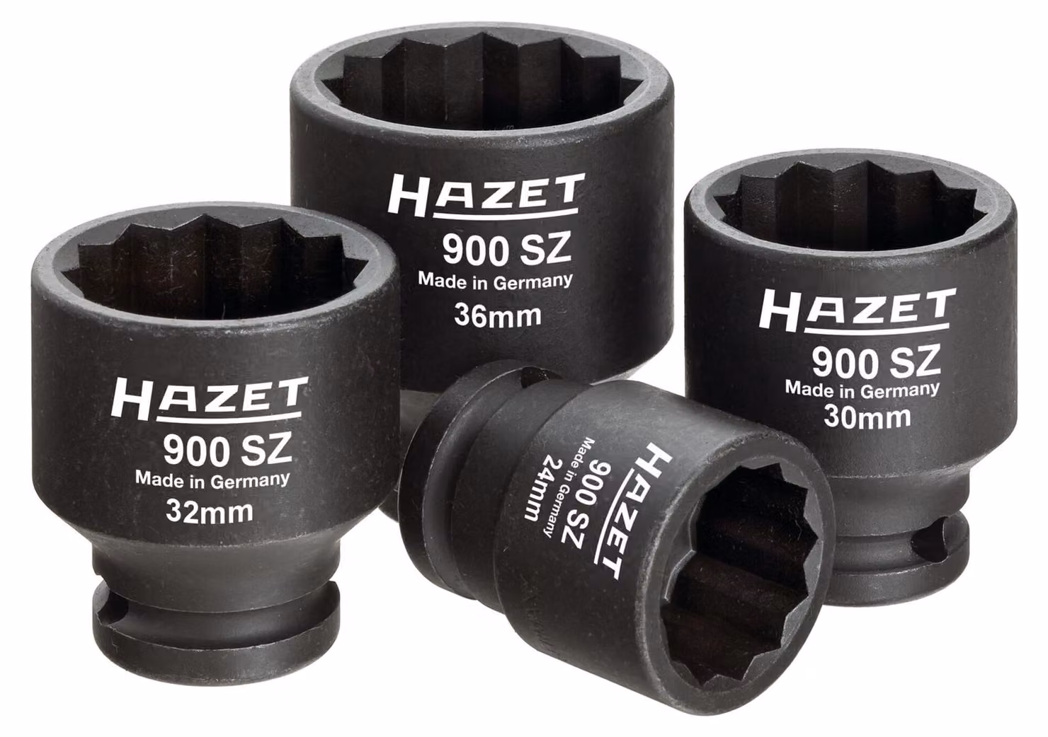 HAZET Set di trasmissione, albero motore, semiasse 900SZ/4 quadrato cavo 12,5 mm (1/2 pollice) profilo di trazione doppio esagono esterno 24 - 36 Numero di utensili: 4