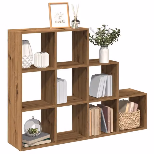 Libreria moderna vidaXL a 3 ripiani in MDF colore marrone L: 137,5 cm, P: 29,0 cm, H: 103,5 cm