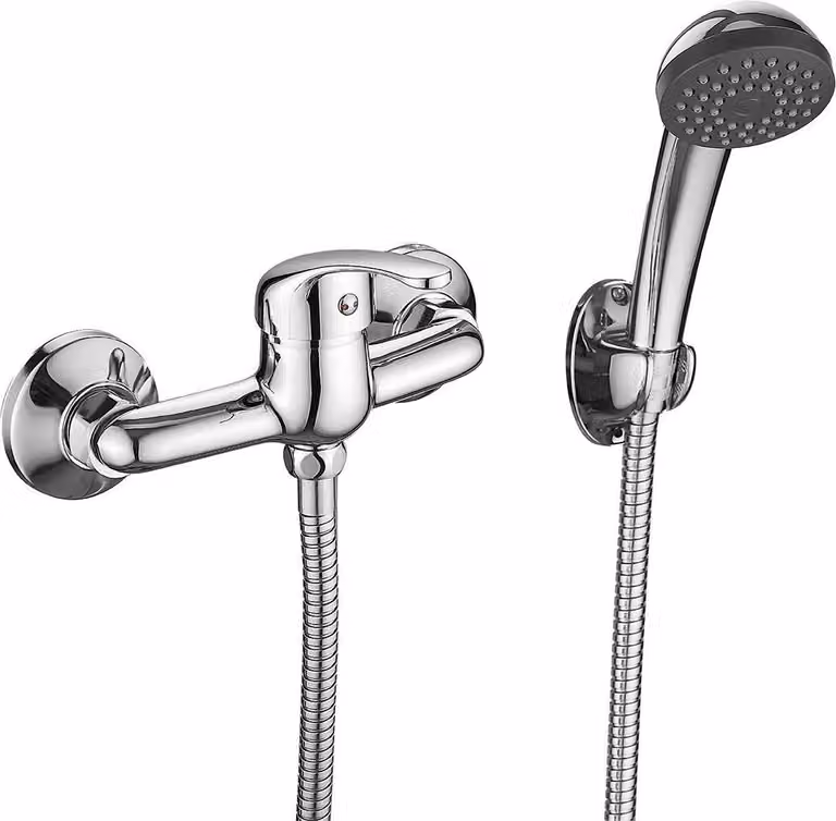 Miscelatore per doccia a parete Kuchinox Pedro con set doccia, cromo