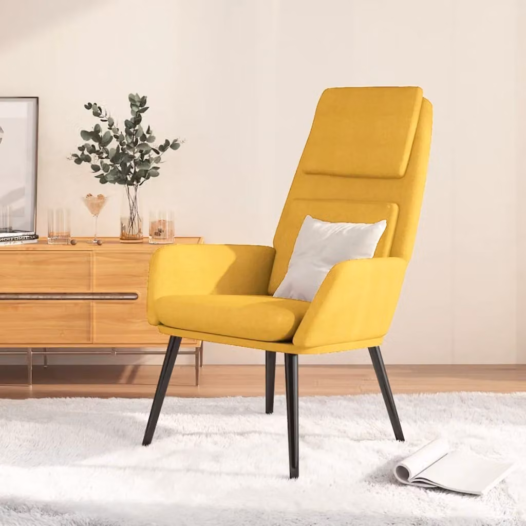 Maison Exclusive - Poltrona relax in tessuto giallo senape