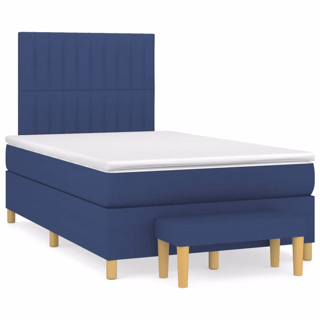 Maison Exclusive - Letto boxspring con materasso blu 120x190 cm Tessuto