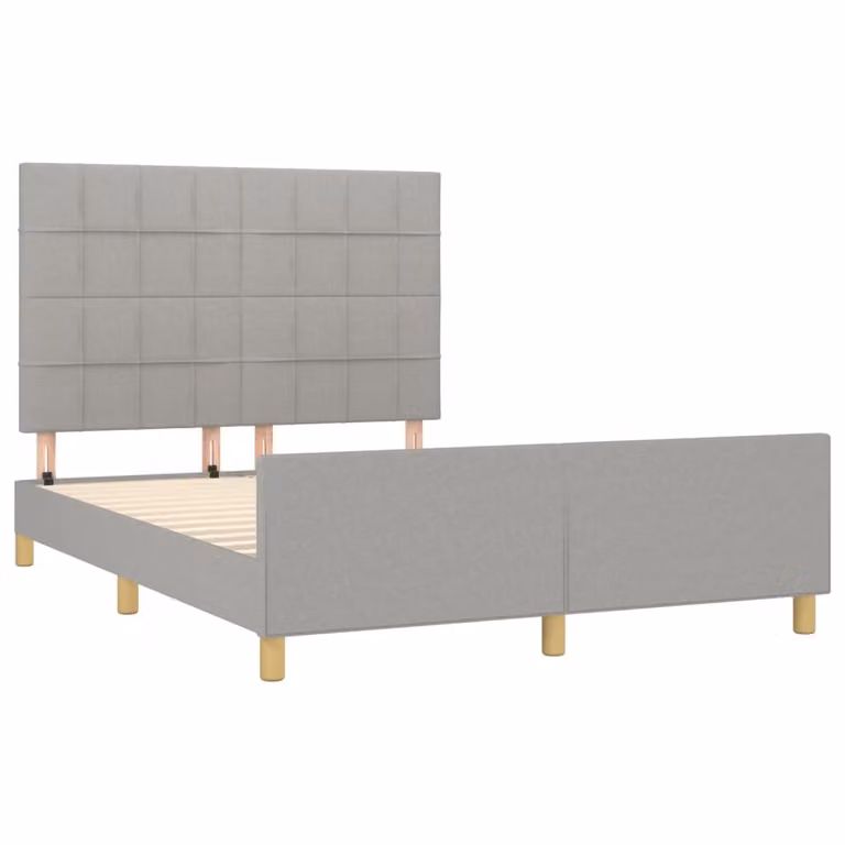 Giroletto senza Materasso Grigio Chiaro 140x200 cm Tessuto