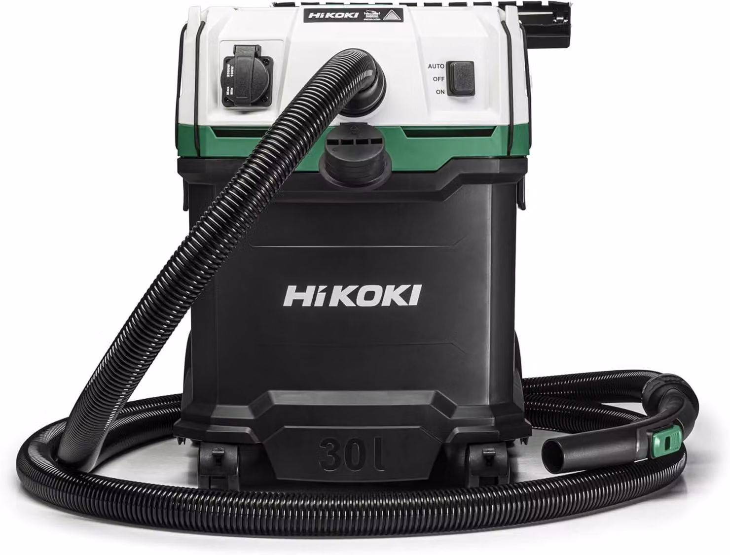 Aspirapolvere e aspiraliquidi, 1200 W, 30 litri, classe M, compatto, con filtro autopulente e presa di corrente
