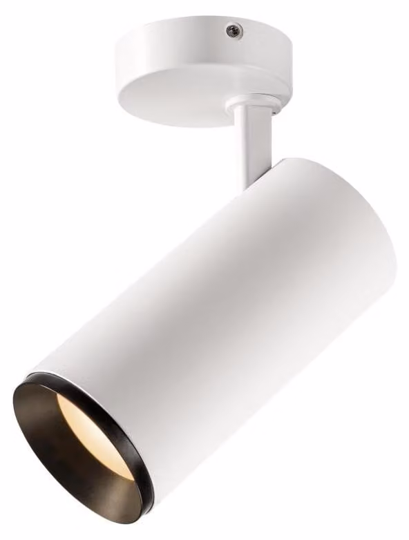 NUMINOS SPOT Plafoniera LED per interni DALI SLV Dimensioni: 21,3 x 18 x 10 cm, Colore: bianco/nero, Temperatura colore: 3000 Kelvin, Angolo di emissione: 36 gradi