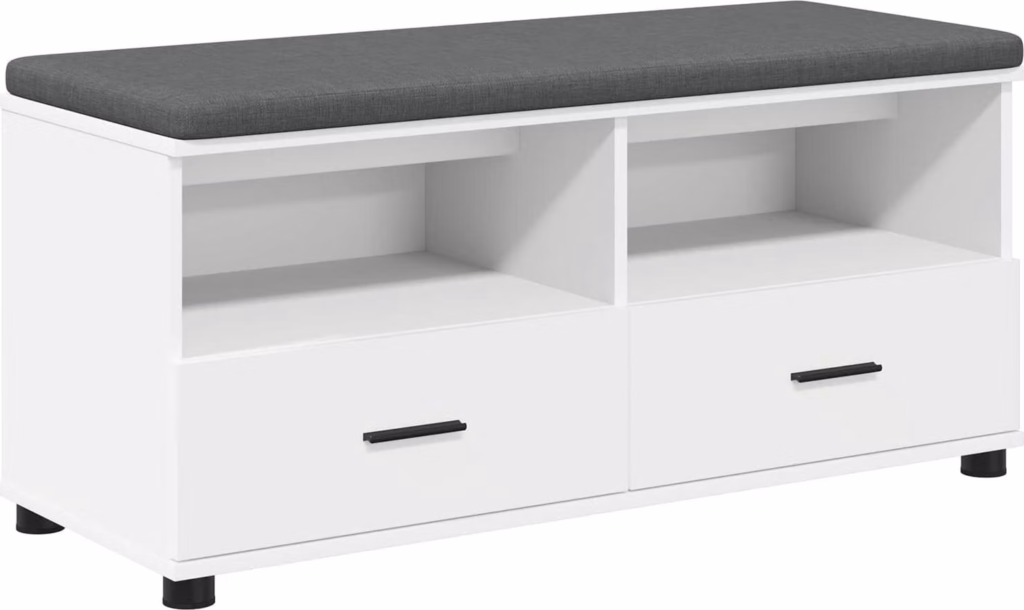 Panca per ingresso con cuscino Bianco 100 x 38 x 46 cm