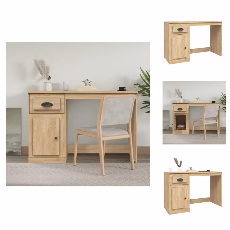vidaXL Scrivania con cassetto in rovere Sonoma 115x50x75 cm - Scrivanie