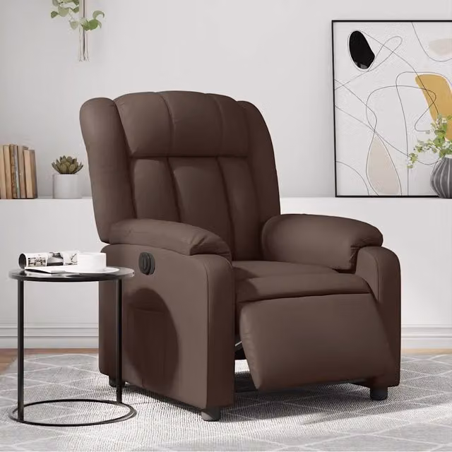 Divano Sedia-Poltrona Reclinabile Elettrica Marrone in Similpelle 764268