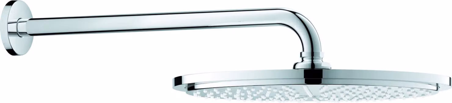 Grohe Rainshower Cosmopolitan 310 Ensemble de douche de tête, bras de douche 380mm, chrome, sans limiteur de débit, 26056000, 26056000