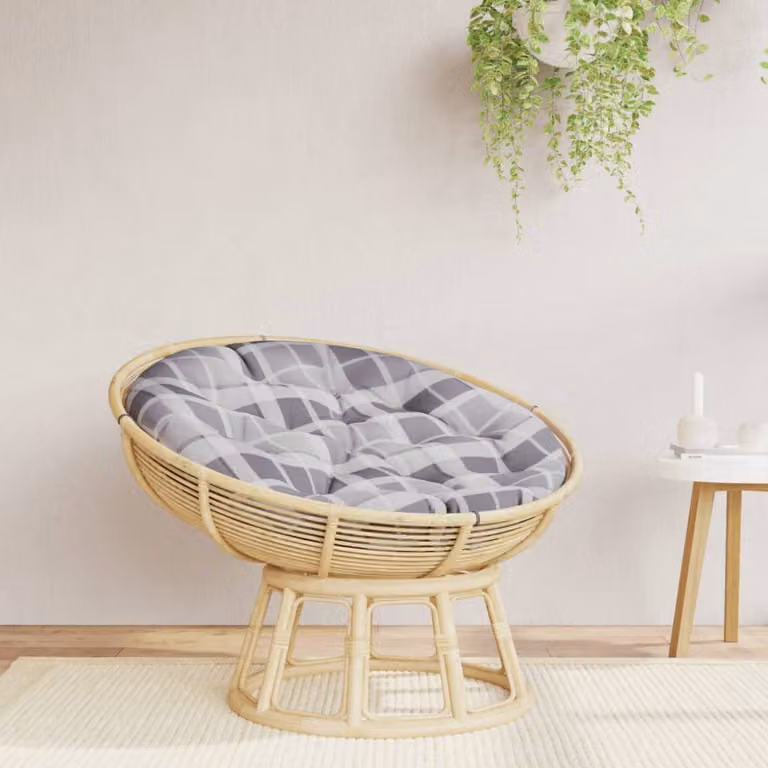 vidaXL Cuscino Rotondo Moderno Grigio Multicolore in Poliestere Idrorepellente e Traspirante Ø 100 x 11 cm