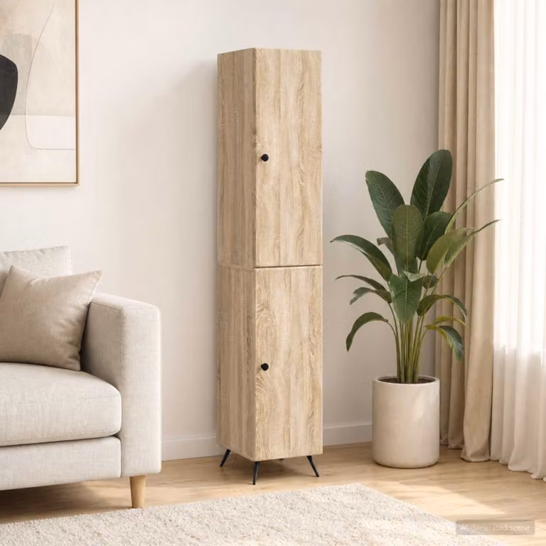 Set di 2 armadi moderni vidaXL in legno ingegnerizzato color rovere marrone