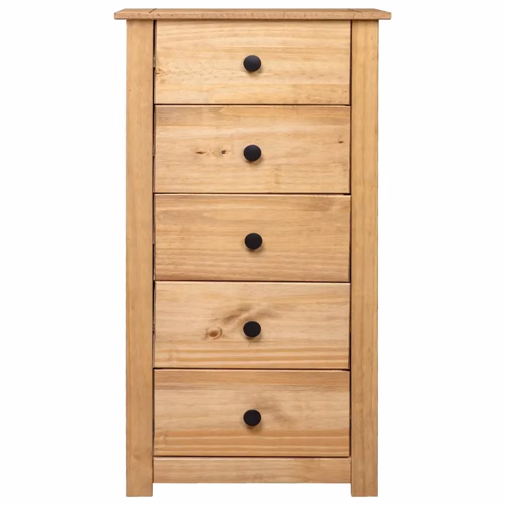 Credenza in legno massello di pino color marrone stile rustico vidaXL L/P/H: 46 x 40 x 89 cm – 2
