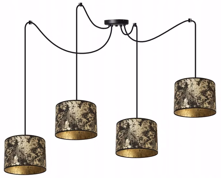 Lampada a sospensione Spider Gold – Lampada a sospensione moderna con paralume Lampada da soffitto di design