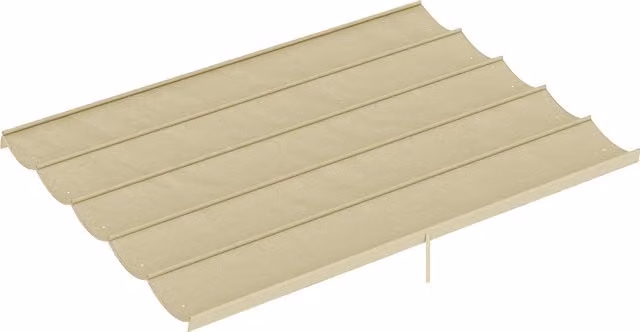 Copertura per Gazebo e Pergola Outsunny in Poliestere Traspirante Beige 4x3 m – 1