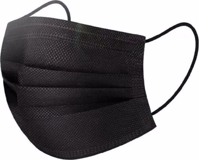 500x maschera protettiva maschera facciale maschera monouso maschera facciale a 3 strati in tessuto non tessuto nero