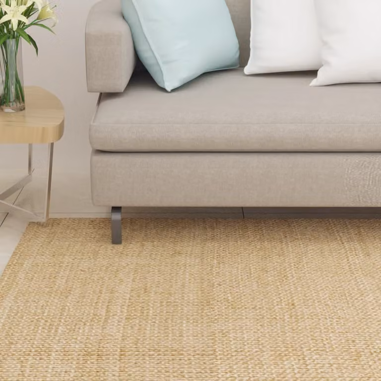 Tappeto in sisal beige vidaXL per tiragraffi L/P: 100 x 100 cm