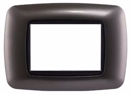 Placca compatibile Bticino Livinglight 3 moduli plastica bombata colore titanio