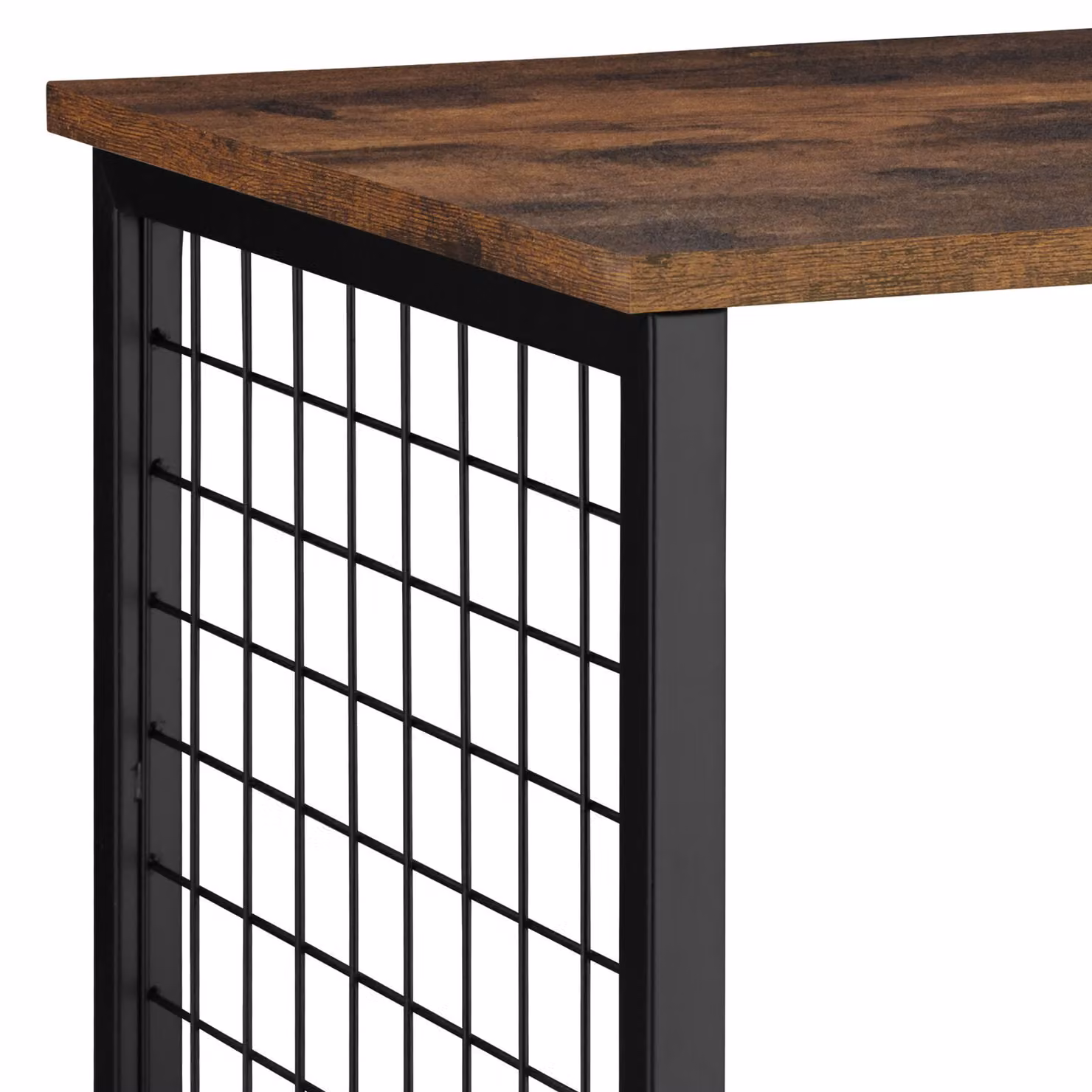 Tavolino quadrato in stile industriale TecTake GmbH, marrone e nero, L/P/H: 40 x 40 x 48 cm – 1