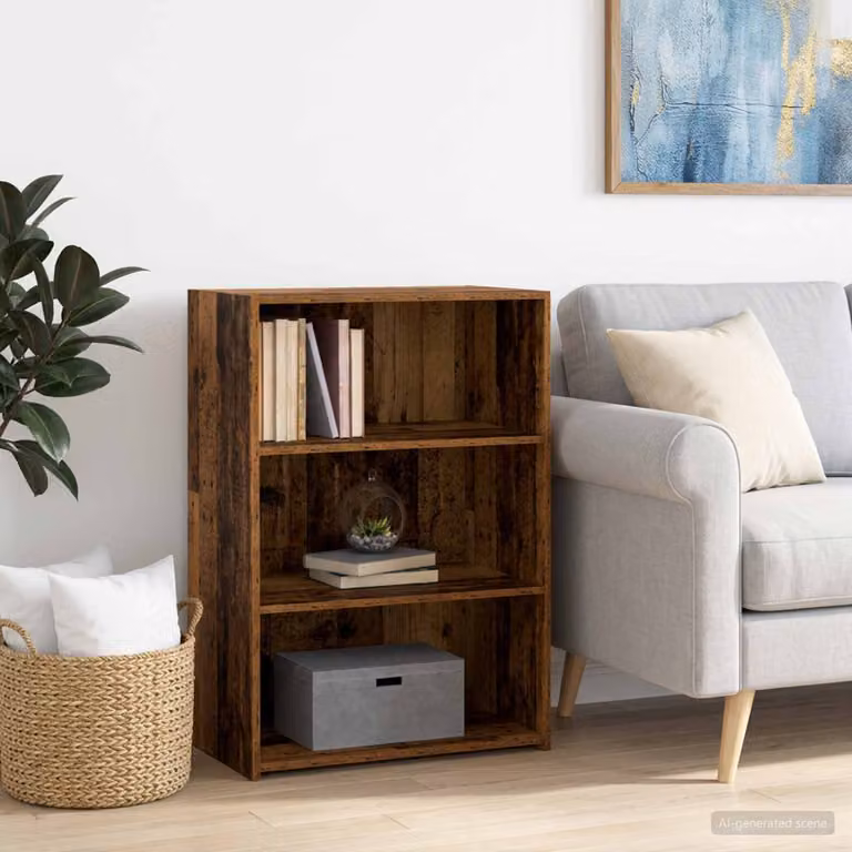 Credenza moderna vidaXL in legno ingegnerizzato color marrone L 70 cm, P 41 cm, H 93 cm