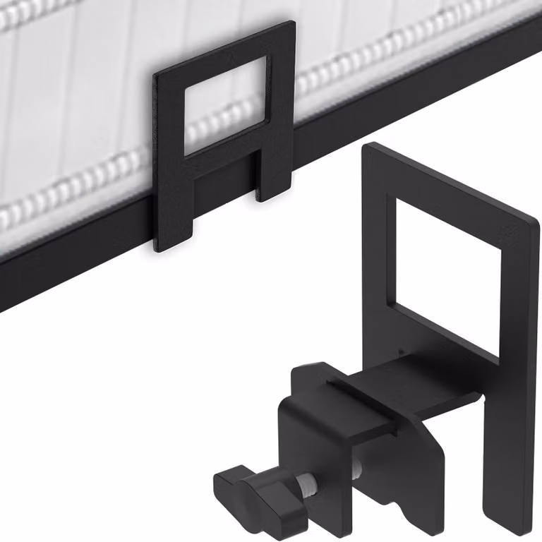 6 supporti per materasso antiscivolo, regolabili, colore nero