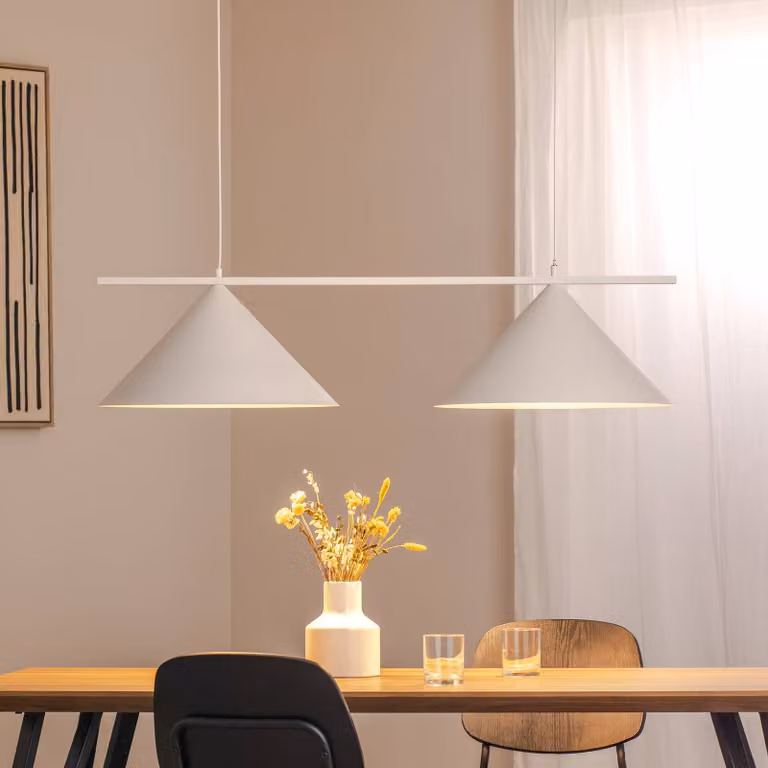 Lampada a sospensione Capital Eko-Light, dimmerabile, Bianco / Opale, Soggiorno / Sala da pranzo, Metallo, Moderno, Lampada a sospensione