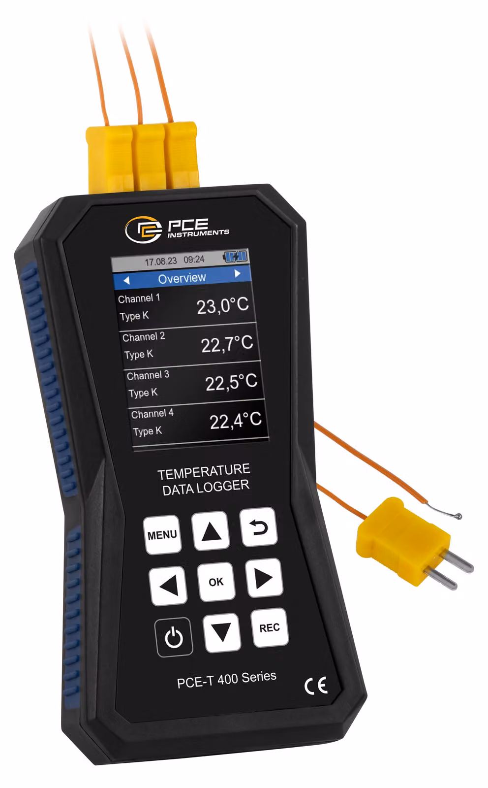 PCE Instruments Registratore dati di temperatura a 4 canali per termocoppie PCE-T 420