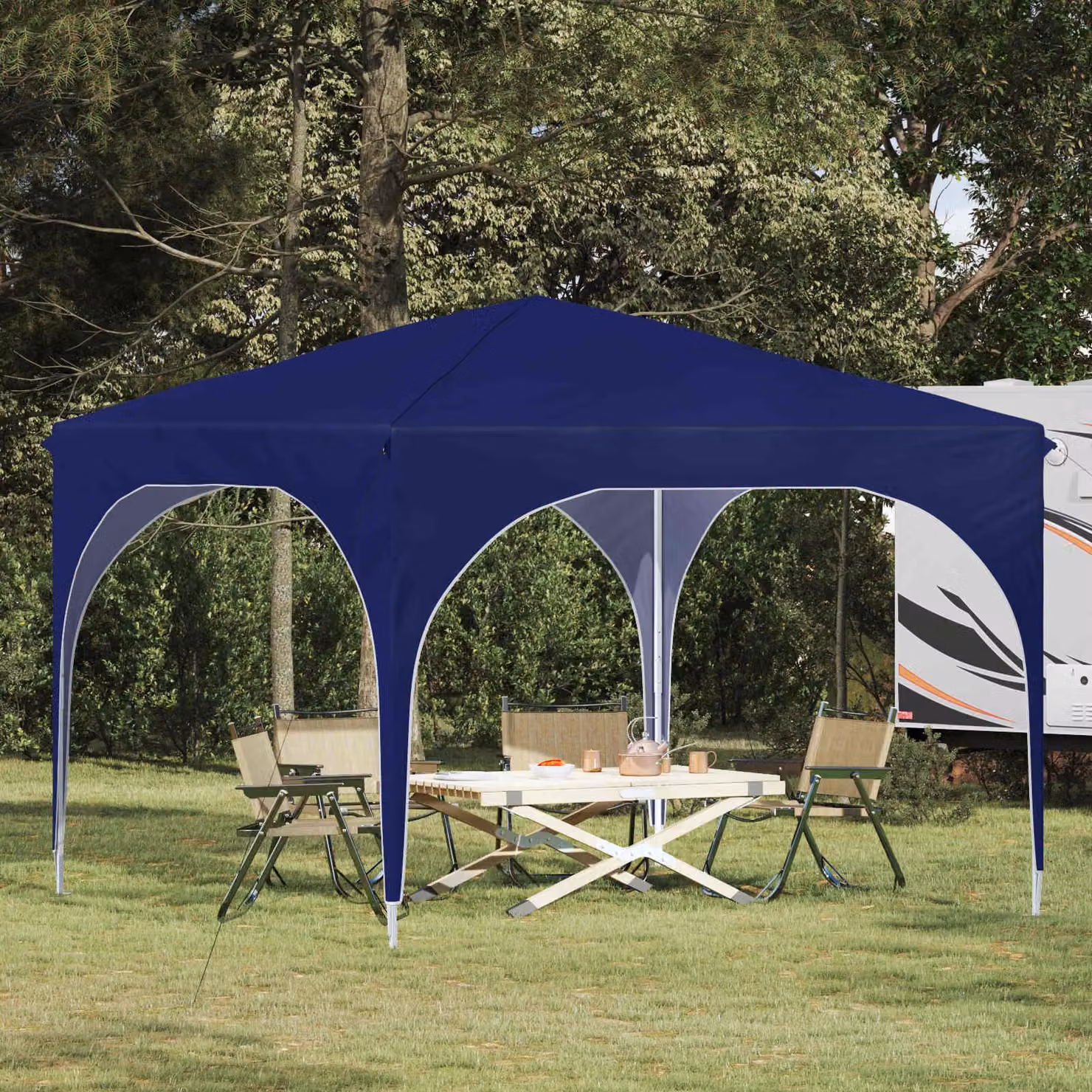Maison Exclusive - Tenda pop-up per feste, dimensioni 290 x 290 x 245 cm, colore blu