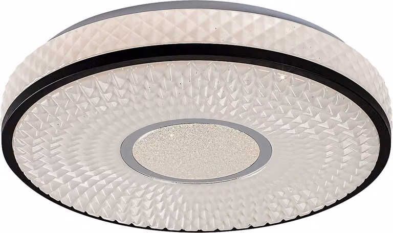 Plafond a soffitto decorativo effetto stella per soggiorno camera da letto bianco e nero rotondo Ø39,5cm LED 24W SEDONA2 Rabalux