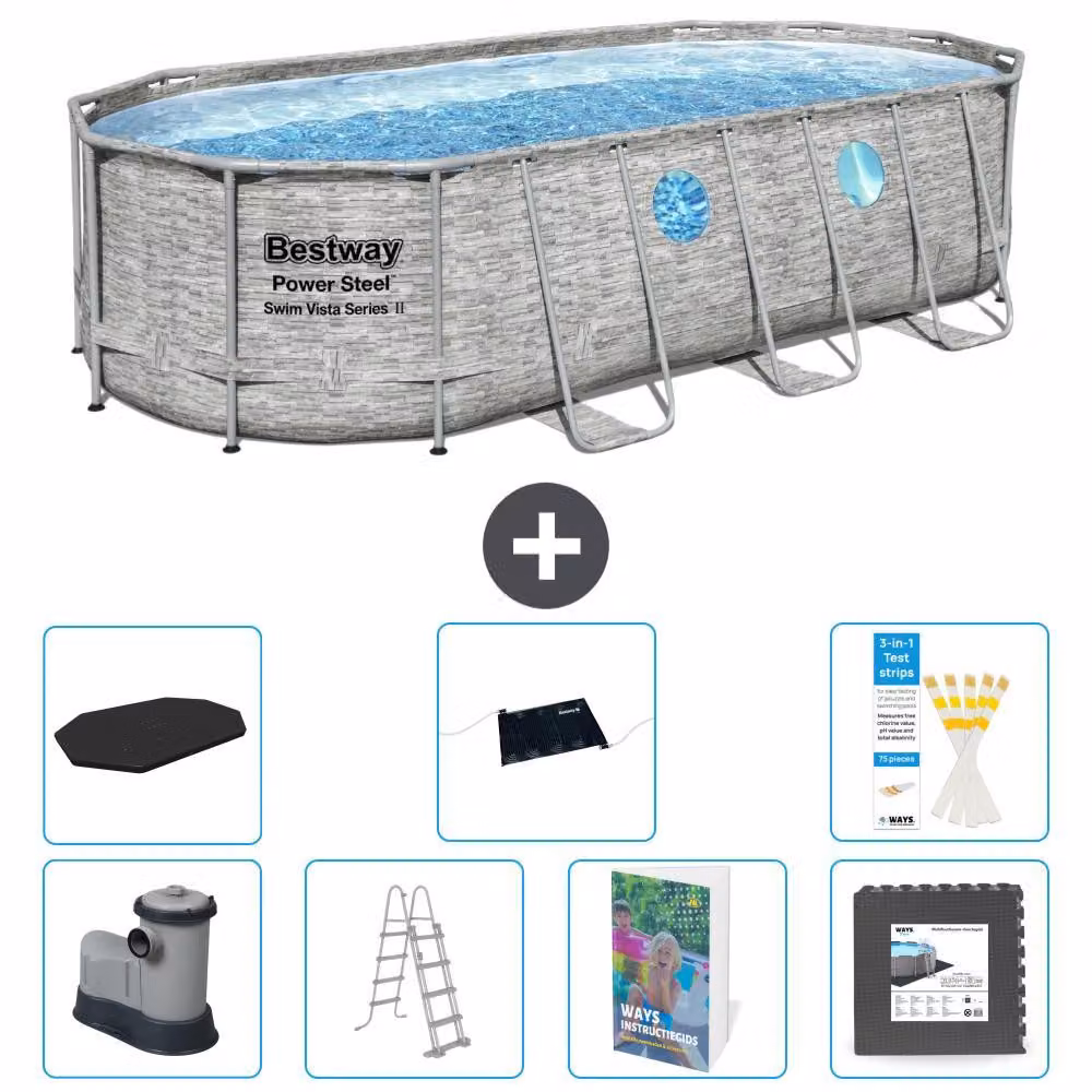 Bestway Power Steel, piscina ovale - 549x274x122 cm - composta da 6 parti, modello S543
