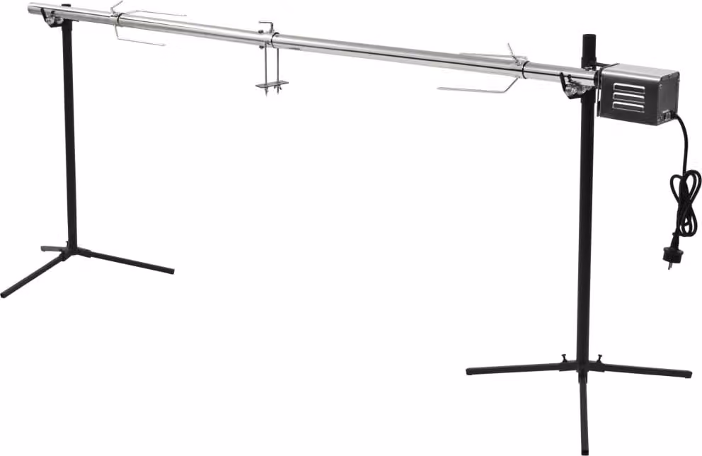 Griglia Barbecue Automatica con Motore in Acciaio 207x45x81cm
