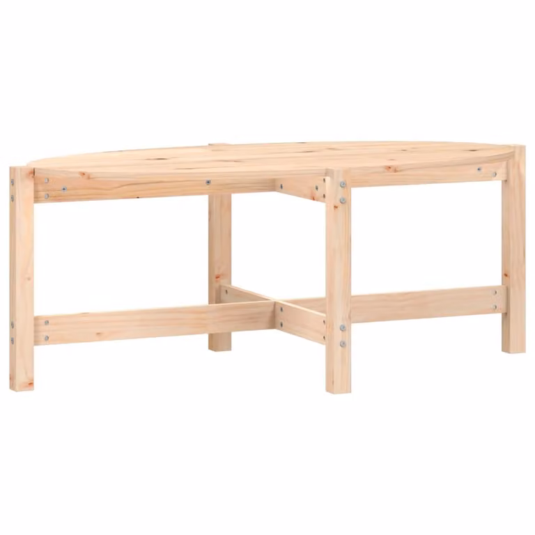 Tavolino da Salotto 118x63x45 cm in Legno Massello di Pino