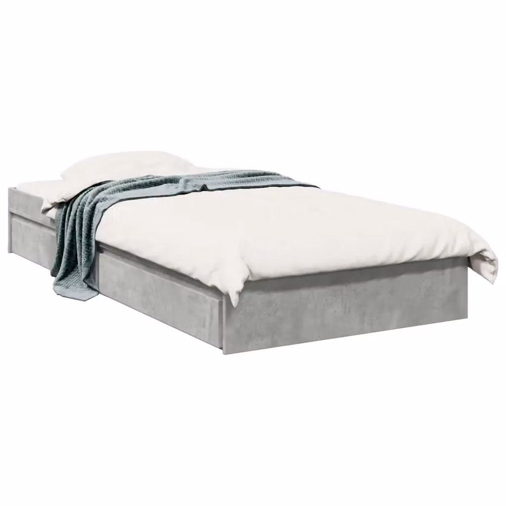 Letto con contenitore con cassetti vidaXL Grigio L: 80 cm, P: 200 cm, H: 103 cm – 2