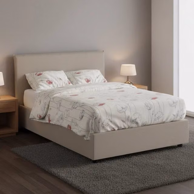 Letto Piazza e Mezza Contenitore April di Talamo Italia, Grigio, L/P/H: 120 x 200 x 135 cm – 1
