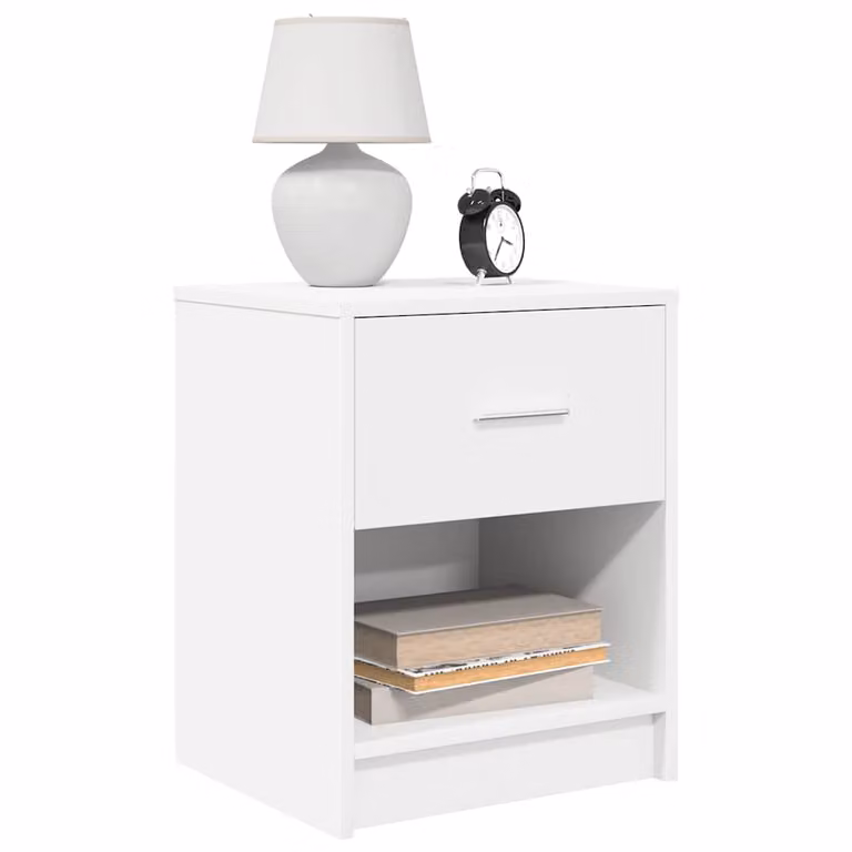vidaXL Comodino sospeso con cassetto bianco moderno L: 40 cm, P: 34 cm, H: 50 cm