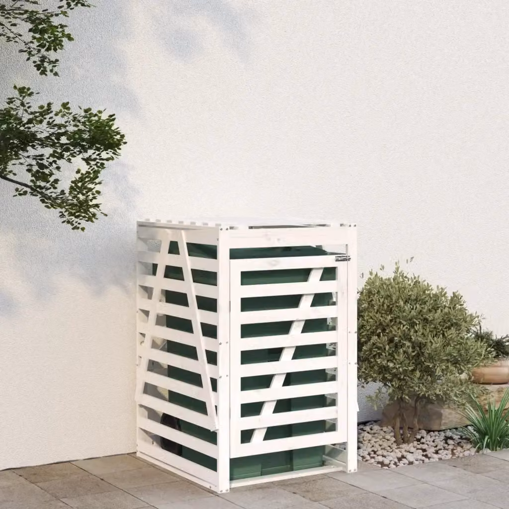 Copribidone Design In Bianco in Legno Massello di Pino H: 128,5 cm, L: 84 cm, P: 90 cm CFW9033249 – 2
