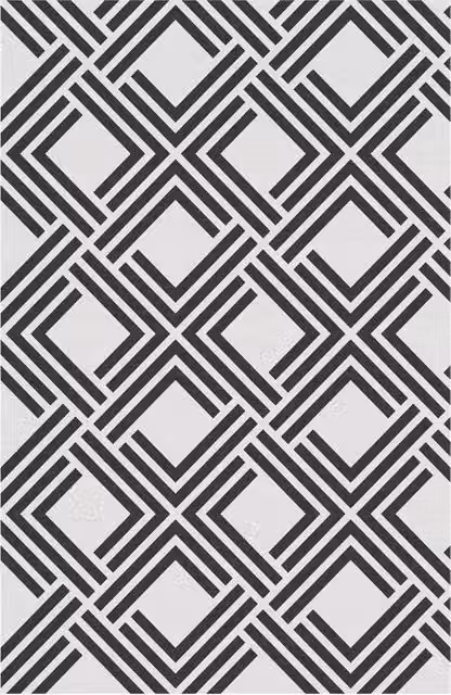 Tappeto vinilico di alta qualità geometrica nera 140x200